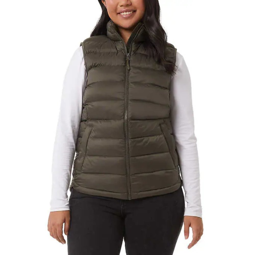 NWoT 32 Degrees Women's Packable Lightweight Travel Vest Green Size M $65 1D065